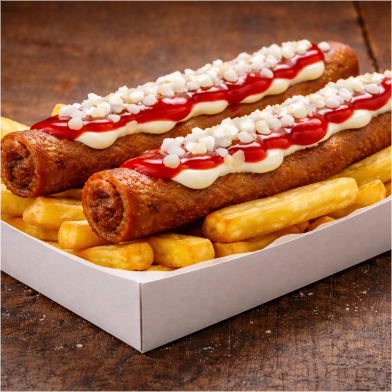 Friet waterfiets stoofvlees