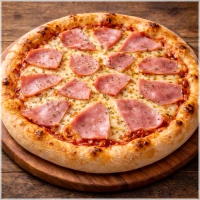 Tomaten, kaas, oregano, ham