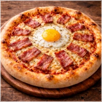 Tomaten, kaas, oregano, ei, spek