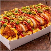 loaded fries chicken